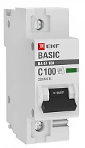 Автомат ВА 47-100 1P  100A (C) 10кА 230В Basic
