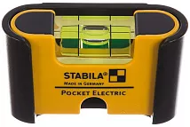 Уровень пузырьковый 67мм + защитный пласт. корпус STABILA typ POCKET ELECTRIC