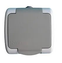 Розетка ОУ 1-я с/з IP54 SD-V1003WG AWSPRODUCTS
