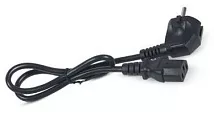 Кабель питания RIPO  3.0м, Schuko-C13 (3*0.75 mm2)  10A, черный, литые разъемы , угловая вилка, с за