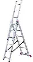 Лестница алюминиевая трехсекционная 3* 6 CORDA (010360) (KRAUSE)
