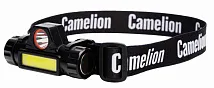 Фонарь Camelion LED53405 (налоб, аккум 3,7В, димм, черный, XPE + COB LED, 3 Вт, 2 реж, магн)