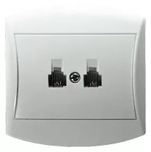 Розетка  GPT-2TR 807 телефонная двойная