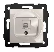 Розетка RJ45 (cat 5e) 1-я белая A-031W AWSPRODUCTS