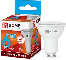 Лампа LED-JCDRC-VC 6Вт 230В GU10 4000К 480Лм IN HOME