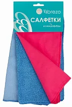 Салфетки для автомобиля, набор: замшевая, махровая, гладкая с ромбовидным плетением, бренд: BREZO, а