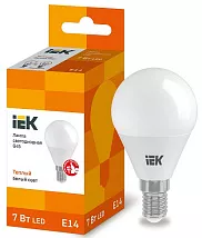Лампа LED G45 E14 3000К 7Вт 630Lm IEK