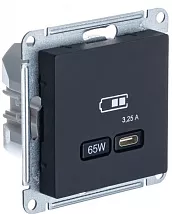 Розетка USB (Тип C, 3.25А/65W) Карбон AtlasDesign SE