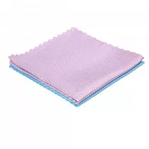 Салфетка из микрофибры для стекол и зеркал 220 г/м2, 30х30см, 2 цветаКОШКИН ДОМ