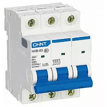 Автоматический выключатель NXB-63S C63/3 4.5кА CHINT