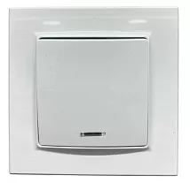 Выключатель проходной 1-кл. с подсветкой белый SD-P1004W AWSPRODUCTS