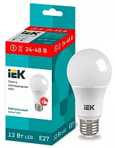 Лампа LED A60 E27 4000К 12Вт 1140Lm 24-48В IEK