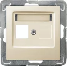 Корпус компьютерной розетки GPK-1Y/p/27 1390 одинарный