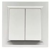 Выключатель 2-кл. белый U1A-002-1 SoftTouch AWSPRODUCTS