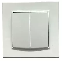 Выключатель 2-кл. с подсветкой белый SD-P1006W AWSPRODUCTS