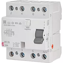 УЗО EFI6-P2 63/4/0.03 30мА, тип АС, 6кА ETI