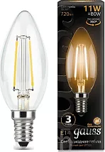 Лампа LED C35 E14 2700К 11Вт 720Лм Filament Gauss