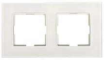 Рамка 2-я белая (стекло) SD-G3002W AWSPRODUCTS