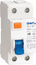 УЗО NL1-63 63/2 30mA, тип AC, 6kA CHINT