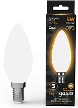 Лампа LED C35 E14 2700К 5Вт 420Лм Filament OPAL Gauss