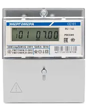 Счетчик CE101 R5.1 145 1ф 5-60А класс точн. 1.0 1 тариф. универс. крепл. ЖКИ 230В Энергомера 1010010