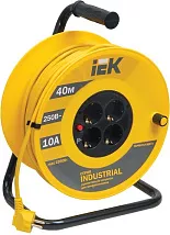 Удлинитель на катушке 4гн. 40м с/з ПВС 3х1мм2 INDUSТRIAL IEK