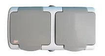 Розетка ОУ 2-я с/з IP54 SD-V1004WG AWSPRODUCTS