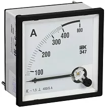 Амперметр Э47 400/5А кл. точн. 1,5 72х72мм ИЭК (акц)
