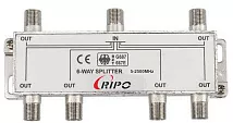 Сплиттер (делитель) TV на 6 напр. под F разъемы 5-2500 MHz RIPO