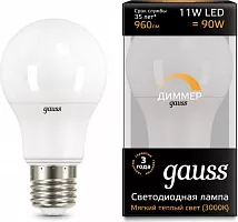 Лампа LED A60 E27 3000К 11Вт 960Лм DIMMER Gauss