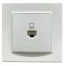Розетка RJ45 (cat 5e) 1-я белая SD-P1015W AWSPRODUCTS