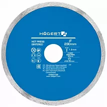 Диск алмазный сплошной 230*1,8*22 супертонкий HOEGERT
