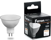 Лампа LED MR16 GU5.3 6400К 8Вт 570Лм Feron